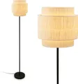 Produktbild: Briloner Papper Stehlampe, Bastschirm, Ein/Aus Fußtaster, Boho-Stil, E27 Fassung, Natur, Ø30 x 165 cm
