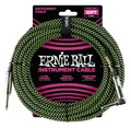 Produktbild: Ernie Ball 6077 Instrumentenkabel 3,05 m Textil Winkel Klinke mono Black/Green