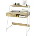 Produktbild: SoBuy FWT63-N Schreibtisch mit Ablage und Fach Computertisch Arbeitstisch Bürotisch Tisch mit Schublade Natur BHT ca.: 81x100x50cm