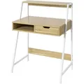 Produktbild: Fwt63-n Schreibtisch Mit Ablage Und Fach Computertisch Arbeitstisch Bürotisch Tisch Mit Schublade Natur Bht Ca.: 81x100x50cm - Sobuy