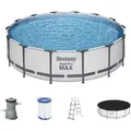 Produktbild: Bestway Pool, Grau, Kunststoff, 427x107x427 cm, Freizeit, Pools und Wasserspaß, Pools