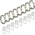 Produktbild: Gardinenring LIEDECO, silber (edelstahlfarben), Ø:1,6cm, Materialmix, Gardinenbefestigungen, für Gardinenstangen Ø 16 mm