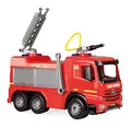Produktbild: Lena 02158 - Starke Riesen GIGA Trucks Feuerwehr Arocs, stabiles Feuerwehrauto ca. 66 cm, Löschfahrzeug mit 3 Achsen, 1,5 Liter Tank und Wasserkanone bis 8 Meter, Fahrzeug für Kinder ab 3 Jahre, Rot