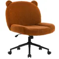 Produktbild: IWMH Bürostuhl ohne Armlehne, Höhenverstellbar Schreibtischstuhl mit Rollen, Ergonomischer Stoff Lesesessel für Haus, Büro, Schlafzimmer - Braun