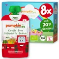 Produktbild: Pumpkin Organics Bio Gemüse-Quetschies 8er Pack Karotte, Birne, Süßkartoffel, Brokkoli ohne Zuckerzusatz¹ - ab 6 Monaten - als Snack oder Beikost für unterwegs - glutenfrei (8x100g)