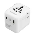 Produktbild: 5 in 1 Reiseadapter WeltweitUniversal Adapter mit USB AUSB C1 Weltweit Steckd...