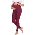 Produktbild: Merry Style Umstandsleggings Damen Lange Umstandshose aus Viskose MS10-297 (1-tlg) elastischer Bund rot XL