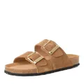 Produktbild: Tamaris Damen Fußbett Pantolette Leder flach, braun, 40 EU