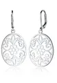 Produktbild: Elli Paar Ohrhänger Ornament Blume Orientalisch Oval Schmuck Geschenk 925 Silber