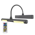 Produktbild: HONWELL Bilderleuchte LED Verstellbare LED Wandleuchte 3 Beleuchtungsmodi AA Batterie Betrieben mit Fernbedienungen 180 ° Schwenkarm, Dimmbare Anzeigelampe mit Timer für Spiegelanstrich, Schwarz