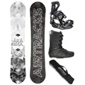 Produktbild: Airtracks Snowboard Snowboard Komplett Set Akasha Wide » Mod. 25 (4 St., 4er-Pack), Snowboard Rocker + Bindung Master + Boots + Sb / 152 157 159 162 cm Boots 44 Star Black | 152 cm