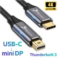 Produktbild: Reagle Thunderbolt Usb-C Mini Displayport 4K 60Hz 3M Kabel Typ C Zu Mini Dp Kompatibel Macbook Pro Air Imac Monitor Projektor