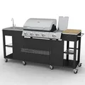 Produktbild: Edelstahl Gasgrill Grill Grillwagen BBQ Aussenküche Gartenküche Barbeque vidaXL