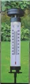 Produktbild: Solar Thermometer Außen °C F Gartenstecket Stecker Akku LED