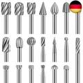 Produktbild: Holzschnitzerei Bohrer Set für Rotary Tool, 20 Stück HSS-Drehfräser-Set, Fr