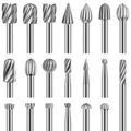 Produktbild: Holzschnitzerei Bohrer Set Rotary Tool 20 Stück HSS-Drehfräser-Set Frässtifte