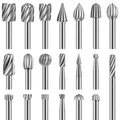 Produktbild: Holzschnitzerei Bohrer Set für Rotary Tool, 20 Stück HSS-Drehfräser-Set