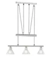 Produktbild: Trio Leuchten JoJo-Pendelleuchte Stamina 3751031-07, Metall Nickel matt, Glas opal weiß matt, exkl. 3x E14, höhenverstellbar