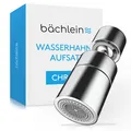 Produktbild: Universal Wasserhahn-Aufsatz in Chrom mit zwei Strahlarten - Drehbarer Wasser...