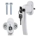 Produktbild: MALATEC Fenstergriff Griff Fenster abschließen, Griff, L: 13 cm, (Spar-Set, 4-tlg., Verriegelte Fenster und Balkontüren verhindern, einbrechen), mit Schlüssel abschließen weiß
