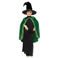 Produktbild: Amscan - Kinderkostüm Professor Mc Gonagall aus Harry Potter, Kleid, Umhang, Hut, Magierin, Zauberin, 110, Schwarz