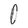 Produktbild: s.Oliver Jewel Herren Armband Edelstahl Leder Carbonbeads 2026108