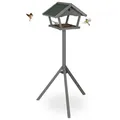 Produktbild: Relaxdays XXL Vogelfutterhaus mit Ständer Dunkelgrün,Grau