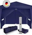 Produktbild: Kronenburg Faltpavillon 2x2m - Wasserfest, UV-Schutz 50+, 4 Seitenteile, blau