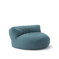 Produktbild: Lumaland Sitzsack Lounge | Sofa-Sitzsack 90 x 50 cm mit Rückenlehne | Flexibler Indoor Beanbag | Ergonomisch & Robust | Mit anpassungsfähiger EPS-Füllung | Waschbarer Bezug [Aqua]