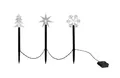 Produktbild: LED Garten Stecker 3er Set 40 cm - Weihnachts Deko Stern Schneeflocke Tannenbaum