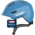 Produktbild: ABUS Kinderhelm Smiley 3.0 - Fahrradhelm mit tiefer Passform, kindergerechten Designs & Platz für einen Zopf - für Mädchen und Jungs - Blau (shiny blue), Größe S