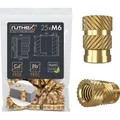 Produktbild: Ruthex M6 Gewindeeinsatz - 25 Stück RX-M6x12.7 Gewindebuchsen aus Messing (GE-M6x127-002)