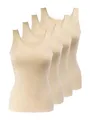 Produktbild: Yenita 4er Pack Damen Seamless Unterhemden, Tank Top aus Mikrofaser, Haut, Gr. M