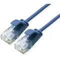 Produktbild: ROLINE UTP DataCenter Patchkabel Cat.6A (Class EA), LSOH, slim, blau, 2 m