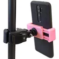 Produktbild: keepdrum PH01 PK Smartphone Halterung Pink Rosa Handyhalter für Fahrrad, E-Scooter, Mikrofon-Stative