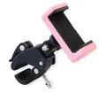 Produktbild: keepdrum Smartphone-Halterung keepdrum Smartphone Halterung Pink, (bis 3,5 Zoll, Passend für Rohre oder Tischplatten mit Durchmesser 12-40mm, Einfache Montage durch Schnellspanner)