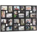 Produktbild: Relaxdays Bilderrahmen Collage Kunststoff Schwarz 24 Bilder 57 cm x 86 cm x 3 cm 1,7 kg