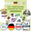 Produktbild: Papierdrachen 100 besonders hautfreundliche Kindertattoos - Tattoos Scrunch Doodles - für Kinder - für Jungen und Mädchen - geprüft & made in Germany - Set 24