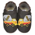 Produktbild: HOBEA-Germany Kitaschuhe Safestep, Kinderhausschuhe, Lederschuhe (Betonmischer braun, 22/23)
