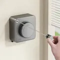 Produktbild: MUSTORN WäScheleine Ausziehbar,Nicht DurchhäNgende Einziehbare WäScheleine Wandmontage Retractable Clothesline 4.6M Edelstahlseil-Grau