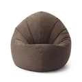 Produktbild: Lumaland Sitzsack Drops: runder Sitzsack (300 L) mit 2-in-1-Funktion für bequemes Sitzen & Liegen | Der Doppelagent für Relax-Momente in- & Outdoor I Mit anpassungsfähiger EPS-Füllung | Ø 120 x 75 cm