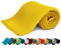 Produktbild: KiGATEX Polar-Fleecedecke – 130 x 160 cm – Oeko-TEX Standard 100 Zertifiziert – Kuschelige Fleece-Decke für innen & außen – Pflegeleicht als Sofa-, Sommer-, Hunde- oder Tagesdecke – Gelb
