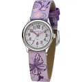 Produktbild: JACQUES FAREL Kinder-Armbanduhr Analog Quarz Mädchen Textilband HCC 435 Blumen