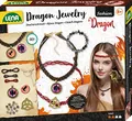 Produktbild: Lena 42303 Bastelset Drachen-Juwelen, Schmuckbastel Set mit Halskette mit Amulett, Perlenarmband und magischem Haarschmuck, DIY Dragon Jewelry, Fashion Kreativset für Kinder ab 8 Jahren, Mittel