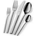 Produktbild: WMF Tavira Besteckset 6 Personen, 30 teilig, Monobloc-Messer, Cromargan Edelstahl poliert, glänzend, spülmaschinengeeignet - Silber