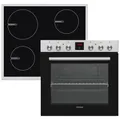 Produktbild: Telefunken Einbauherd-Set | Elektro-Herd-Kochfeld-Kombination | Mit Induktionskochfeld (4 Zonen) | Backofen mit Ober-Unterhitze und Umluft | Teleskopauszug | 78 Liter | 60 cm | Herdset B-HS-75-I-I