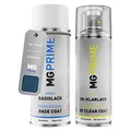 Produktbild: MG PRIME Autolack 2K Spraydosen Set für Ford 5DVEWWA / PN3D20 / 2 Jeans Blue Metallic/Jeans Blau Metallic Basislack 2 Komponenten Klarlack Sprühdose