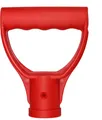 Produktbild: D-Griff Kunststoff D-Schiebegriff Spatengriff für Schneeschieber Holzstiel Aluminiumstiel Spatel - Größe: 32 mm Rot - Menge: 1