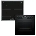 Produktbild: Bosch HND677LS62 Einbauherd-Set, Bestehend aus HEG578BB4 Herd, 60 x 60 cm, Air Fry, 3D Heißluft, Hydrolyse und Pyrolyse Selbstreinigung, & NVQ645CB6E Induktionskochfeld, Combi Zone, Edelstahlrahmen