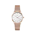 Produktbild: Rosefield Pearl Edit Damenuhr mit roségoldfarbenem Edelstahl-Mesh-Armband 36mm